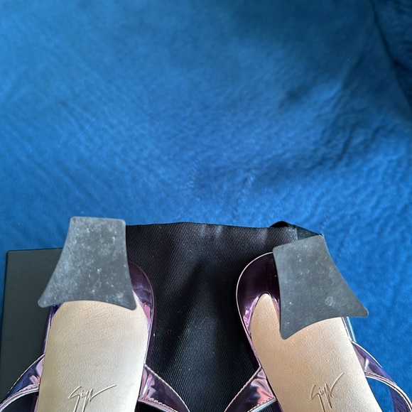 Giuseppe Zanotti Flaminia Metallic Pink Sandals Mules Size 41 - Picture 7 of 10